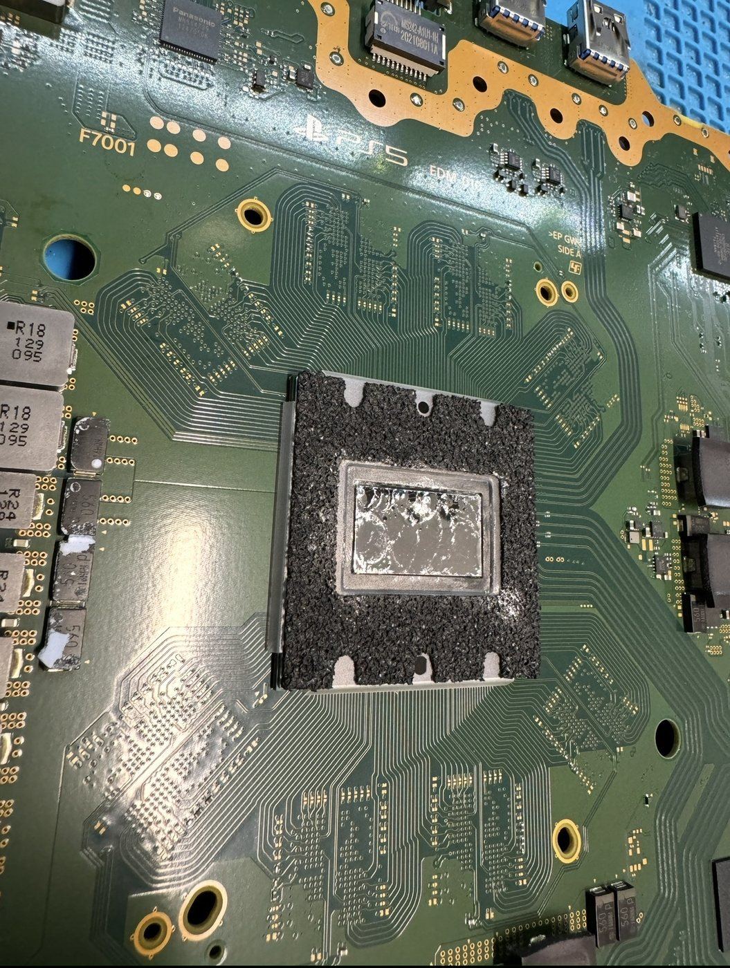 PS5 liquid metal reapplication for overheating repair at GadgetWorx