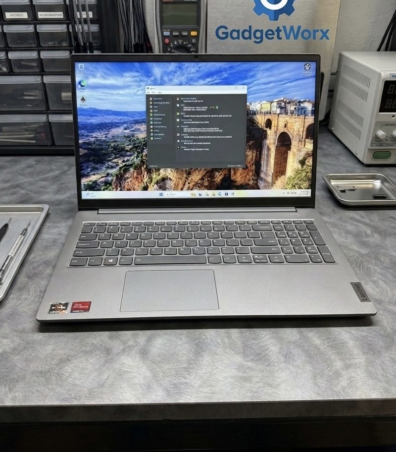 Lenovo laptop repaired and tested at GadgetWorx Hesperia